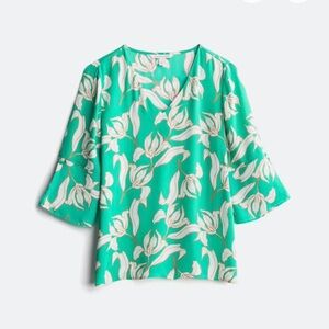 41 Hawthorn Teal and White Floral Blouse